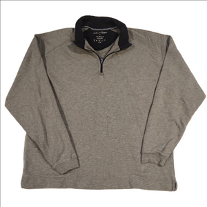 3/$20 Bullock & Jones Gray Quarter-Zip Shirt Jacket